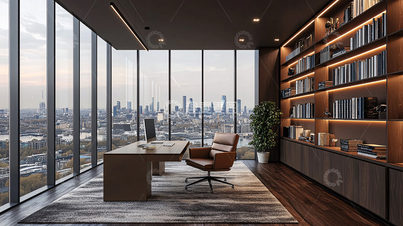 高清大图下载【趣麦麦图】现代都市高层景观办公室
