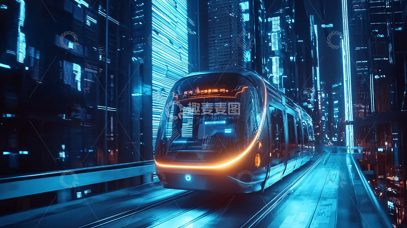 高清大图下载【趣麦麦图】未来城市轻轨