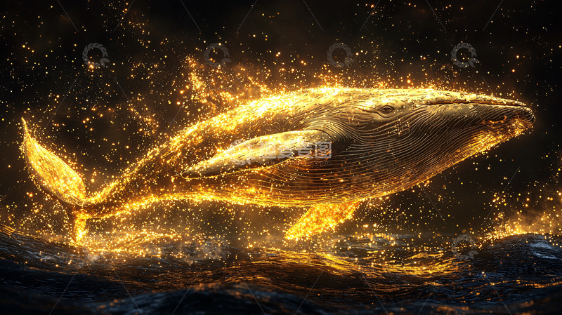 高清大图下载【趣麦麦图】金色鲸鱼