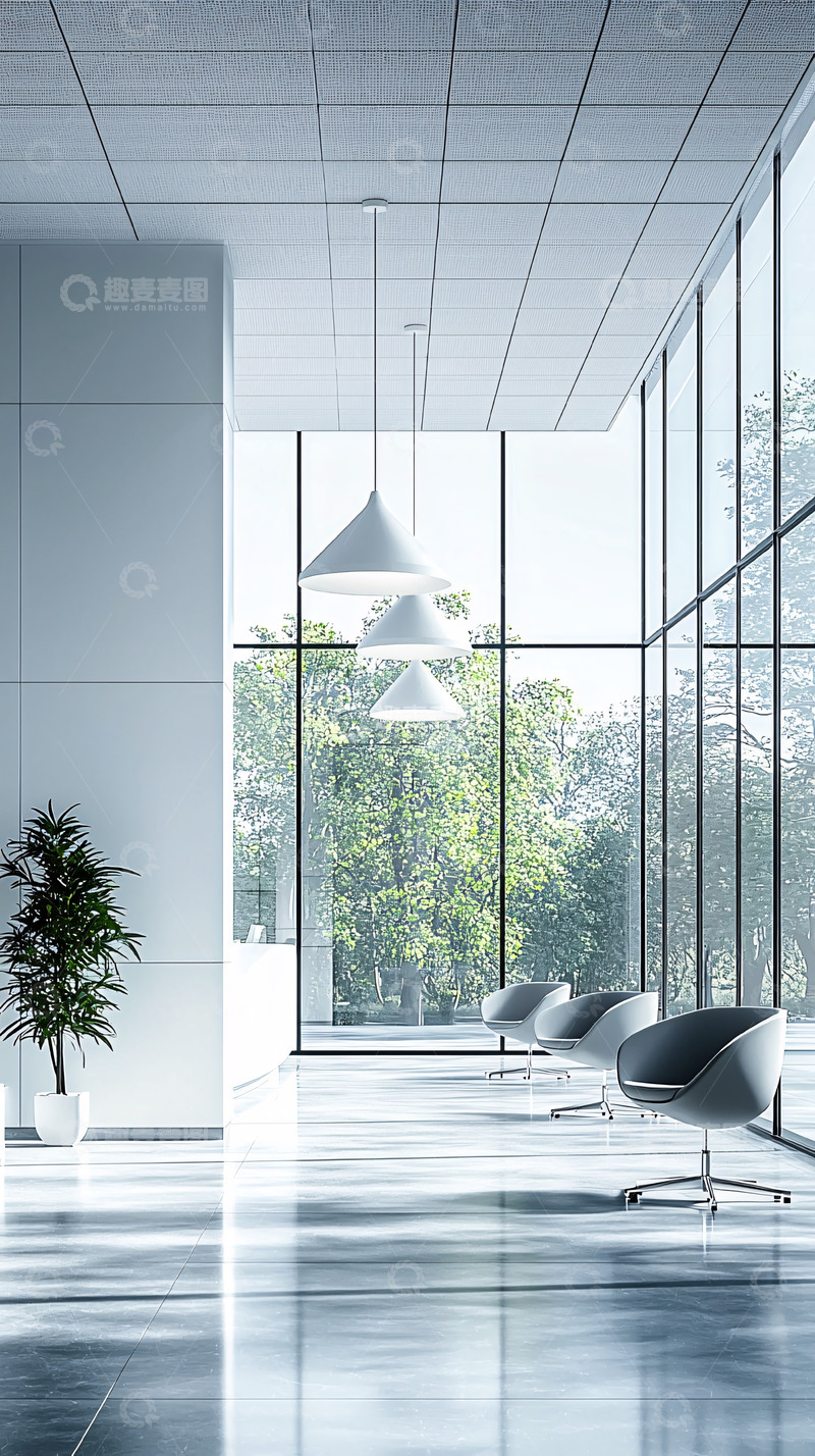 高清大图下载【趣麦麦图】现代简约风格办公室大厅