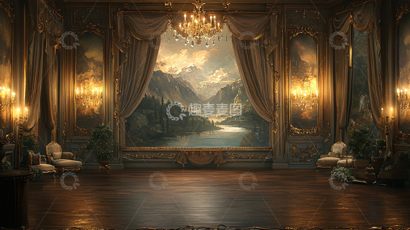 高清大图下载【趣麦麦图】奢华宫殿窗景