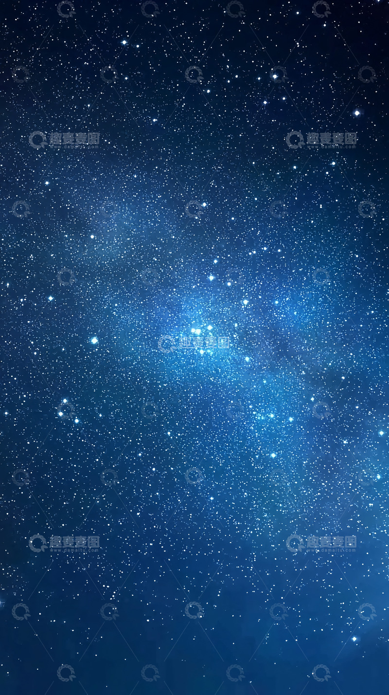 高清大图下载【趣麦麦图】深蓝色星空银河图片
