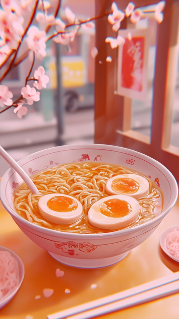 樱花季日式拉面