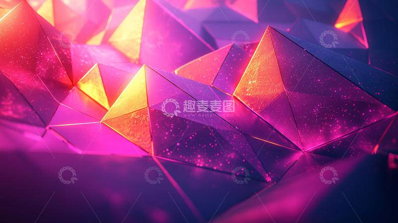 高清大图下载【趣麦麦图】紫色和金色水晶簇