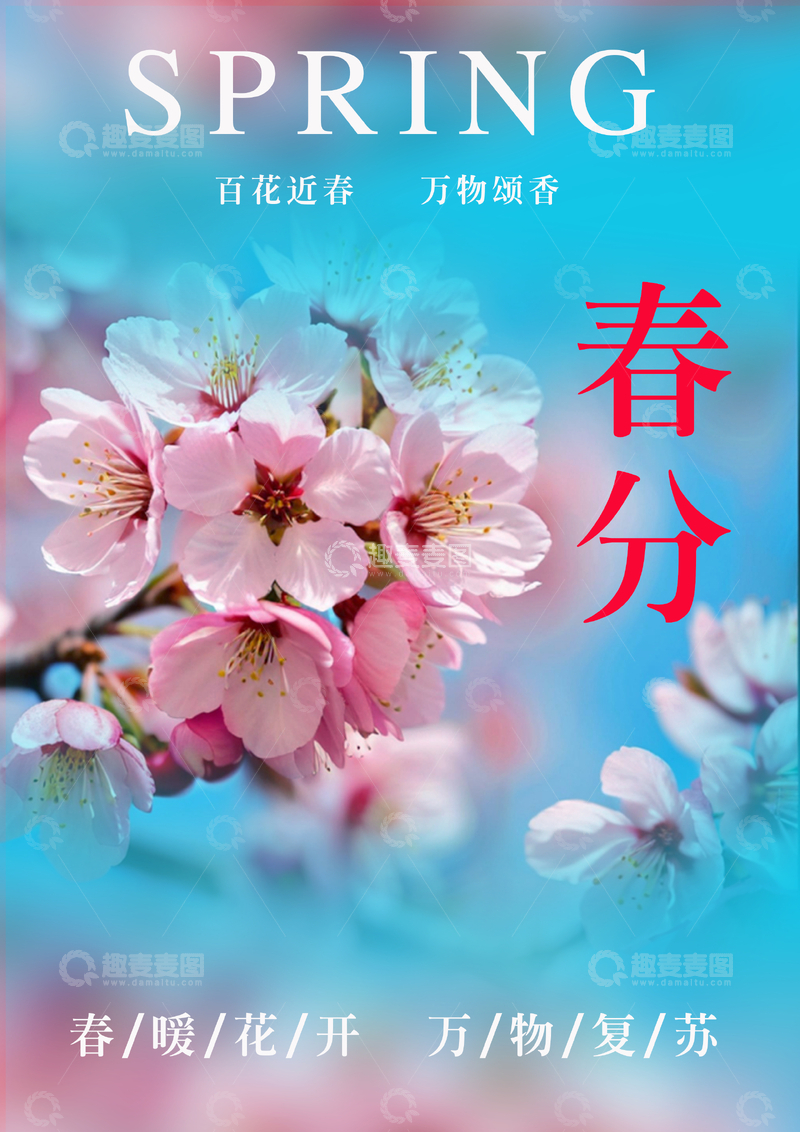 源文件下载【趣麦麦图】春分海报设计17