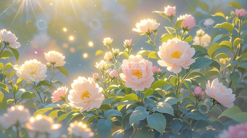 高清大图下载【趣麦麦图】粉色蔷薇插画图