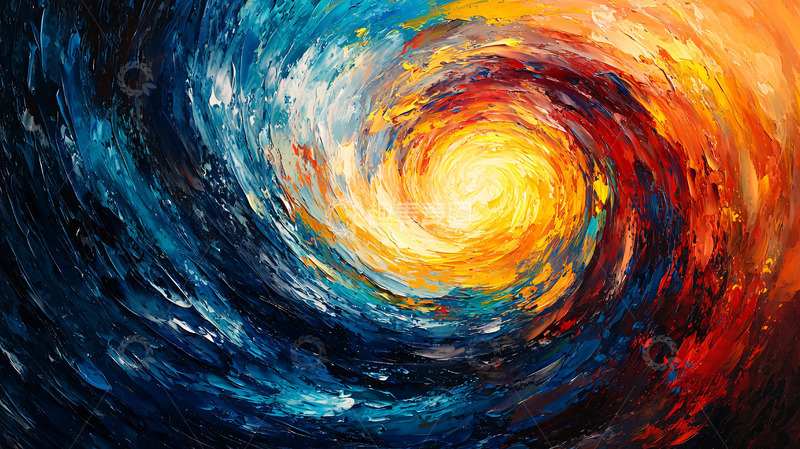高清大图下载【趣麦麦图】蓝色火焰漩涡
