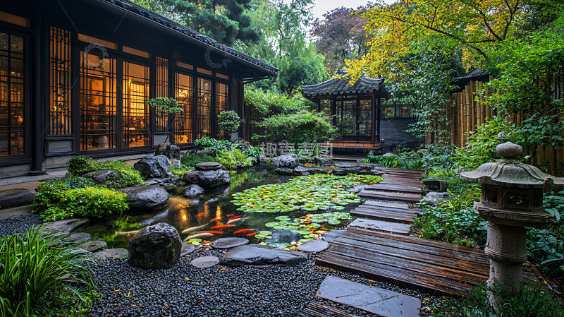 高清大图下载【趣麦麦图】中式庭院