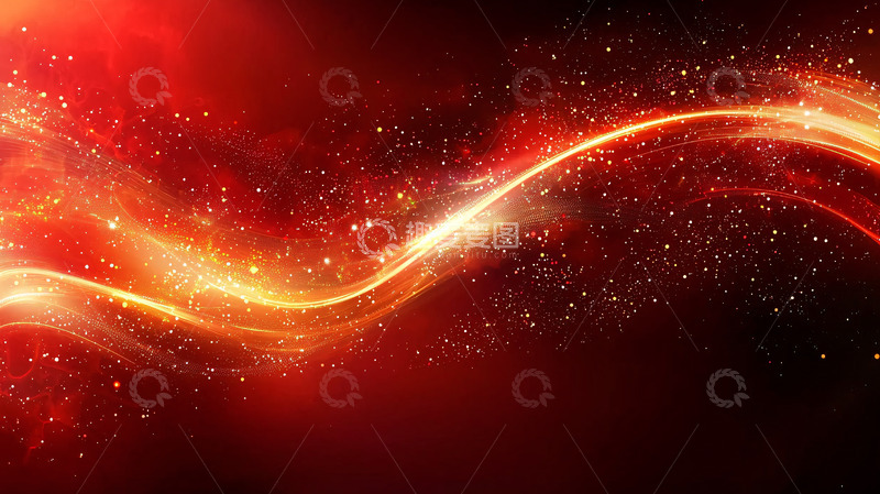 高清大图下载【趣麦麦图】红色能量光波