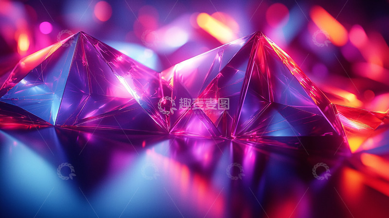 高清大图下载【趣麦麦图】紫红色水晶簇的特写