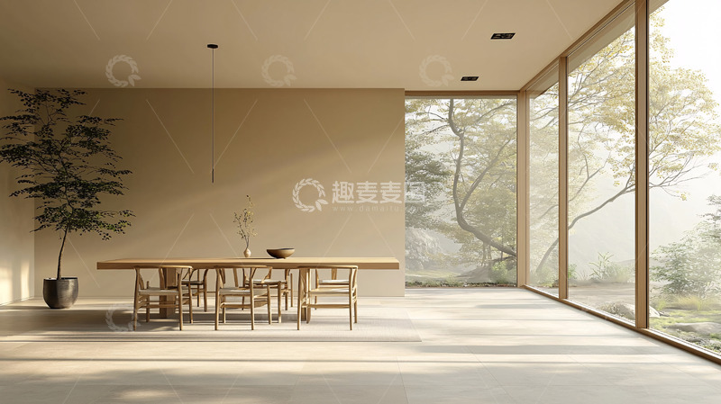 高清大图下载【趣麦麦图】极简风日式餐厅设计