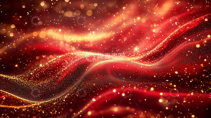 高清大图下载【趣麦麦图】红色粒子背景