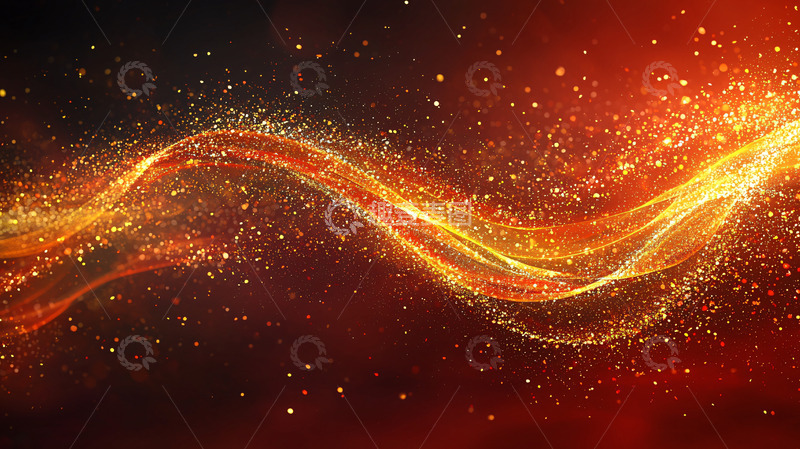 高清大图下载【趣麦麦图】金色粒子流光