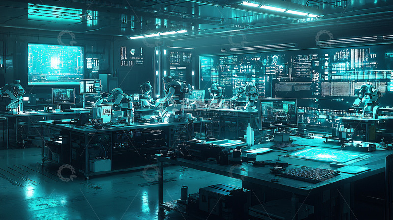 高清大图下载【趣麦麦图】-科技感十足的工作室