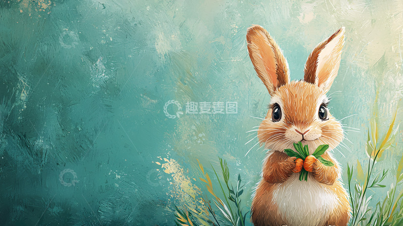 高清大图下载【趣麦麦图】可爱卡通小兔子