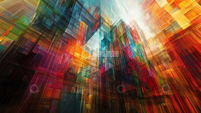高清大图下载【趣麦麦图】抽象城市