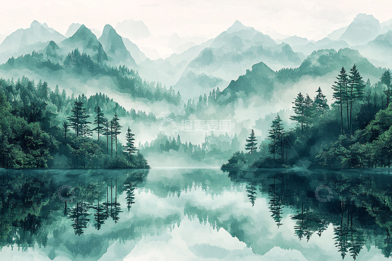 高清大图下载【趣麦麦图】水墨山水