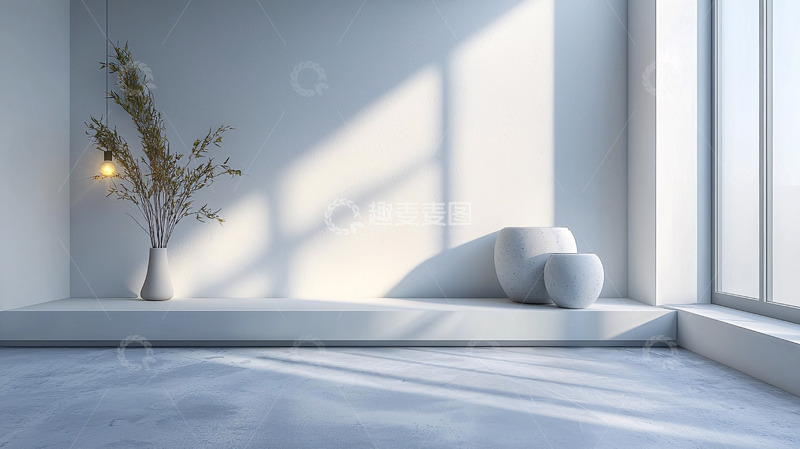 高清大图下载【趣麦麦图】极简风白色房间