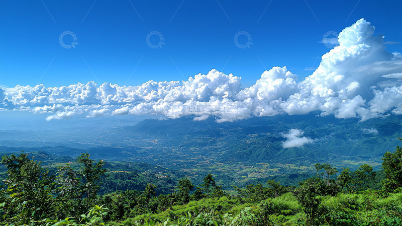 天空晴朗白云朵朵