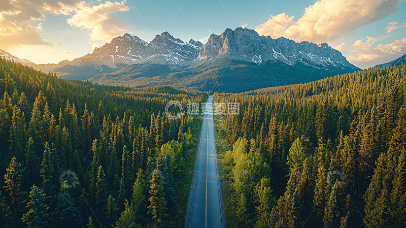 高清大图下载【趣麦麦图】通往山脉的公路