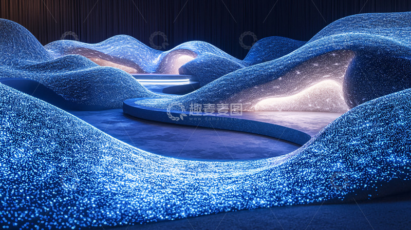 高清大图下载【趣麦麦图】光影梦幻山丘