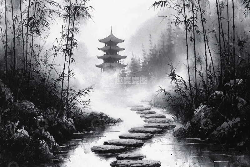 高清大图下载【趣麦麦图】水墨画