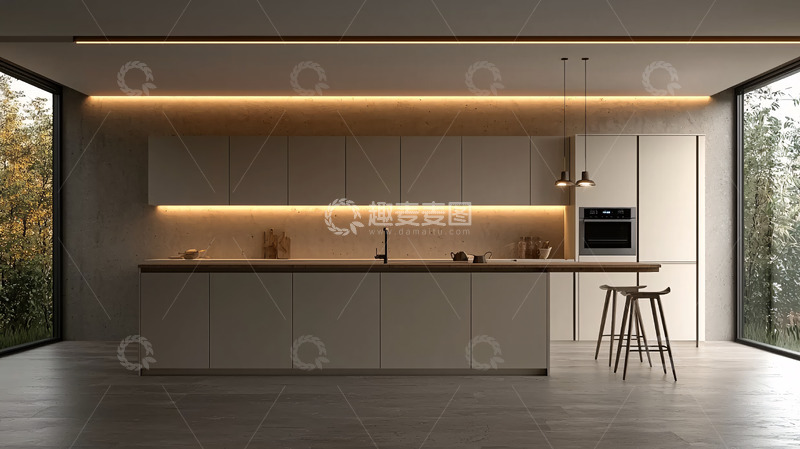 高清大图下载【趣麦麦图】现代简约风格厨房设计