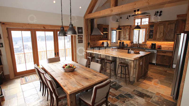 高清大图下载【趣麦麦图】乡村风格厨房餐厅