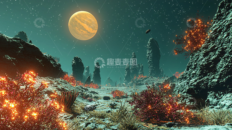 高清大图下载【趣麦麦图】外星球海底奇异景观