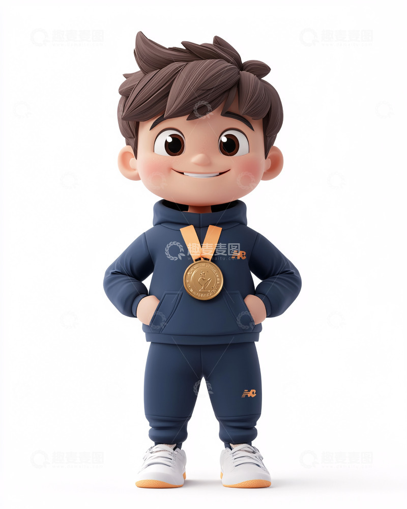 高清大图下载【趣麦麦图】卡通男孩