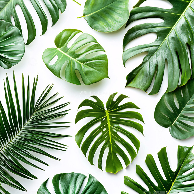 高清大图下载【趣麦麦图】绿色植物叶子背景