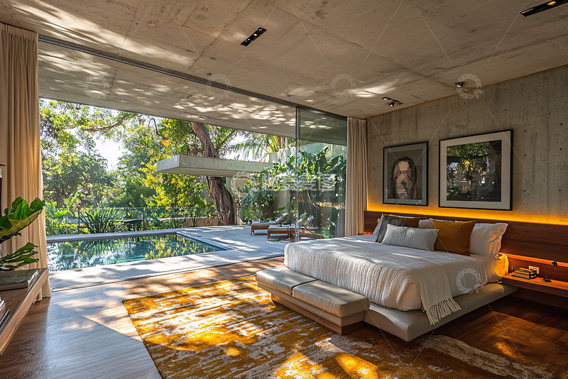 高清大图下载【趣麦麦图】现代简约卧室设计8