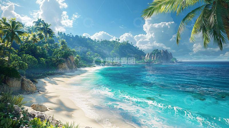 高清大图下载【趣麦麦图】热带海滩风景