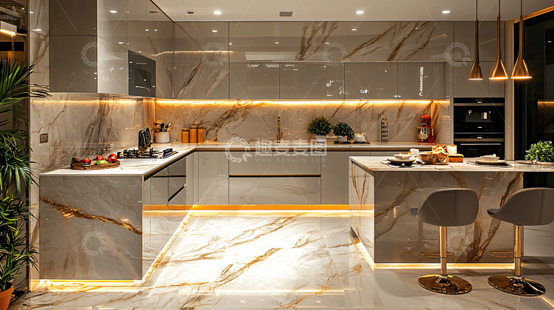 高清大图下载【趣麦麦图】高端大气现代化厨房