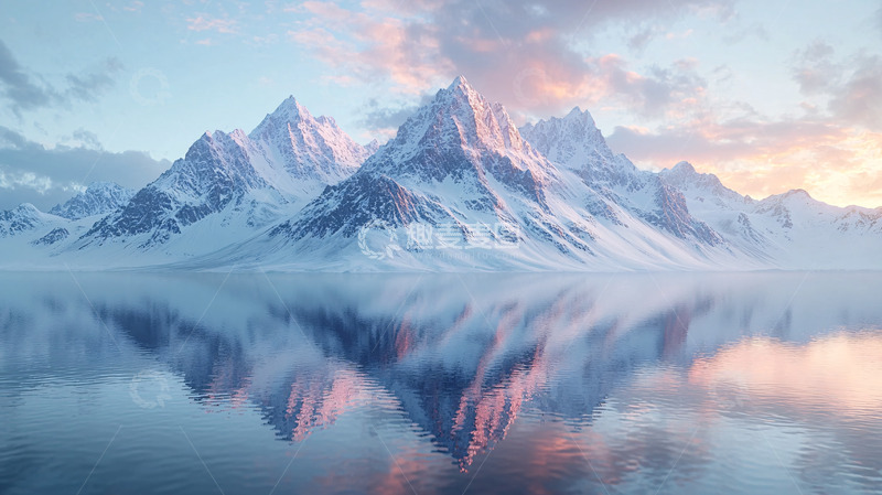 高清大图下载【趣麦麦图】雪山倒影