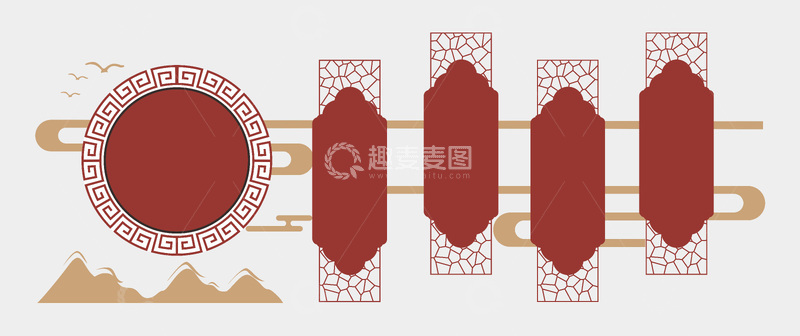 校园国风类背景