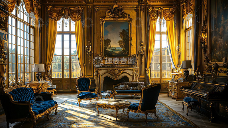高清大图下载【趣麦麦图】豪华古典客厅