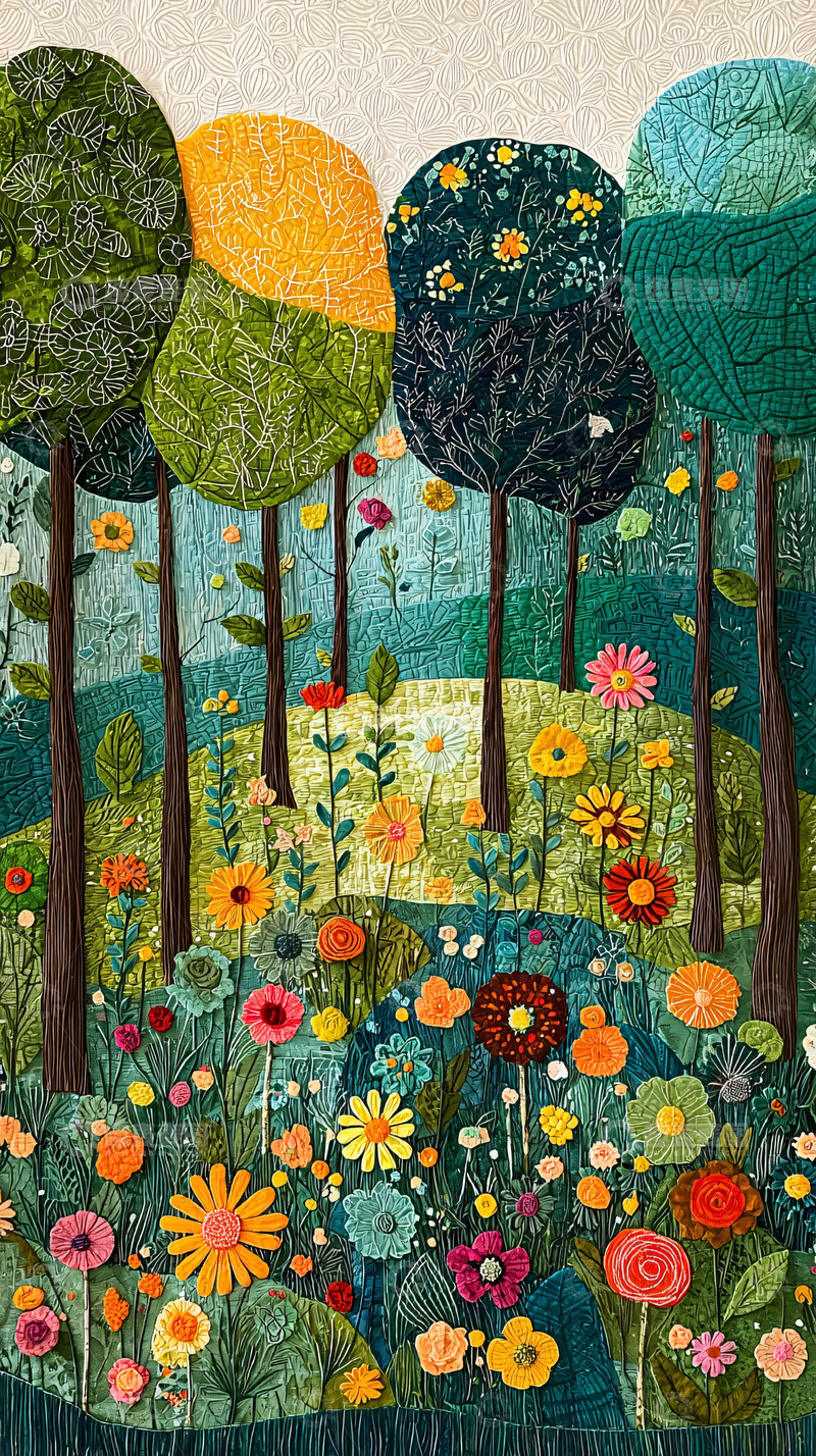 高清大图下载【趣麦麦图】彩色花卉树木