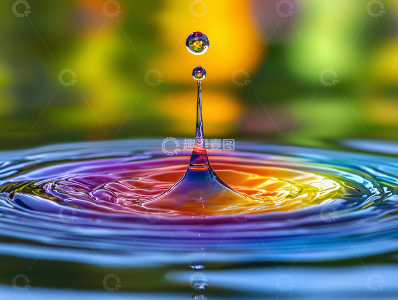 高清大图下载【趣麦麦图】水滴涟漪