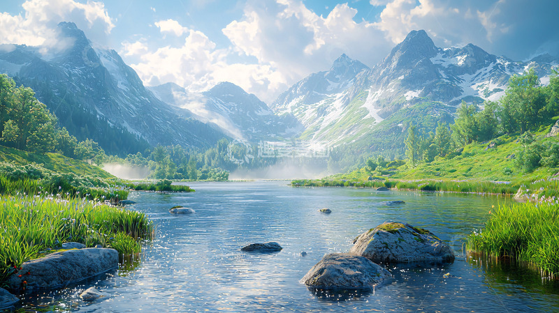 高清大图下载【趣麦麦图】山水画意境的风景