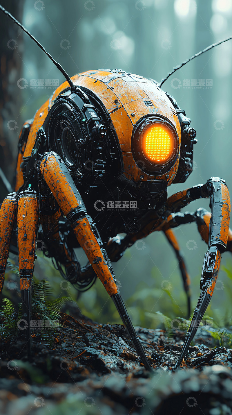 高清大图下载【趣麦麦图】机械昆虫