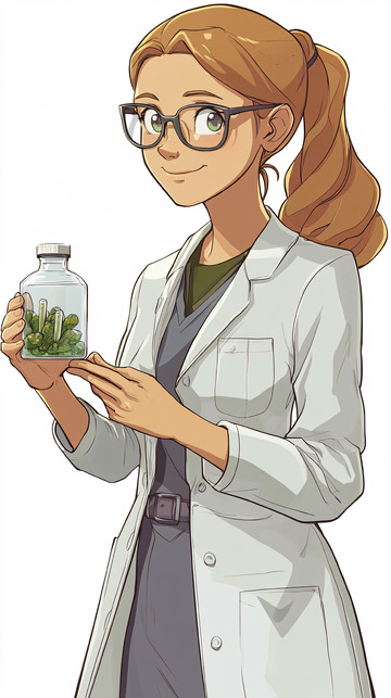 戴眼镜的女性科学家