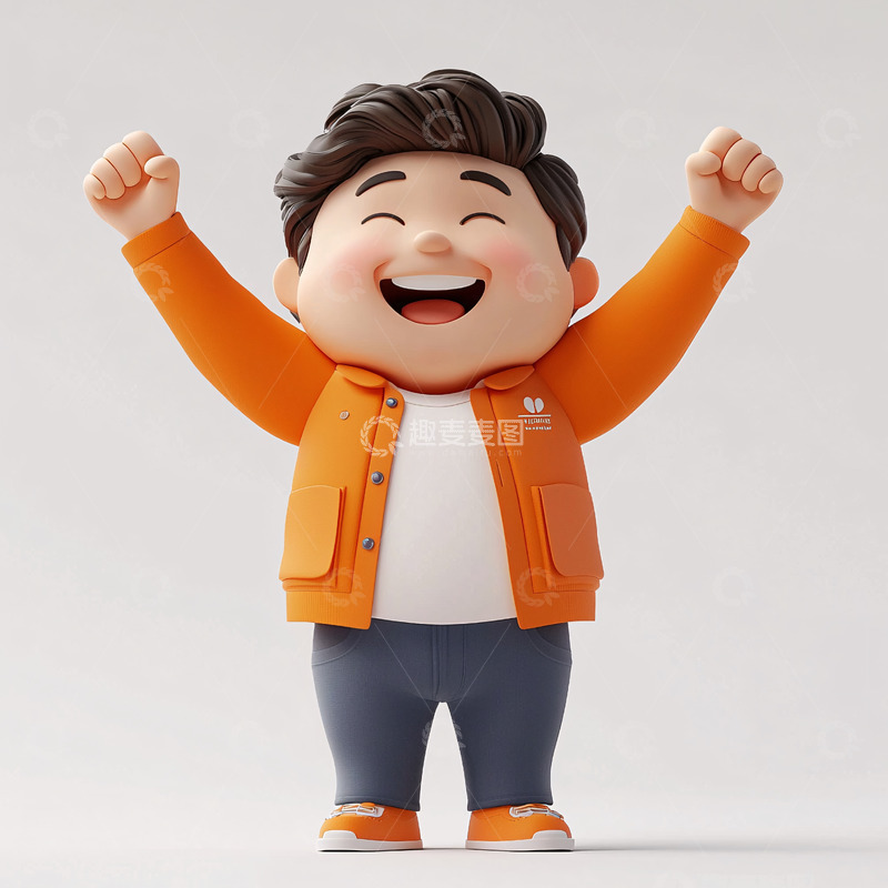 高清大图下载【趣麦麦图】开心的小胖子