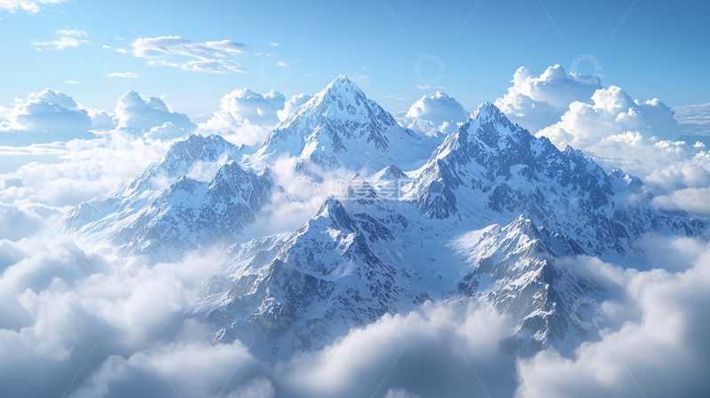 高清大图下载【趣麦麦图】雪山云海
