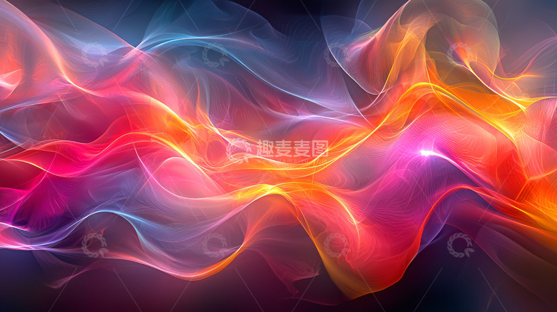 高清大图下载【趣麦麦图】流动的彩色光线
