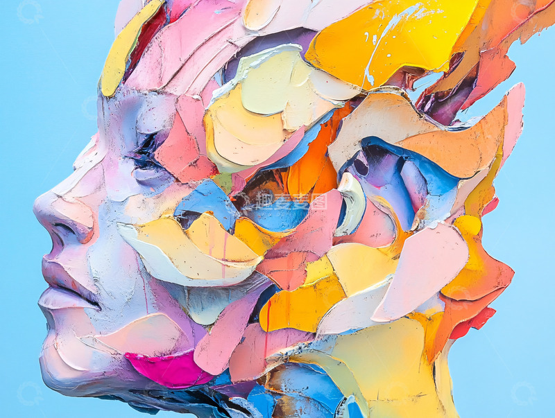 高清大图下载【趣麦麦图】抽象女性肖像