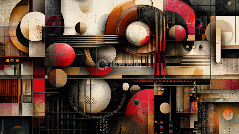 高清大图下载【趣麦麦图】抽象几何画
