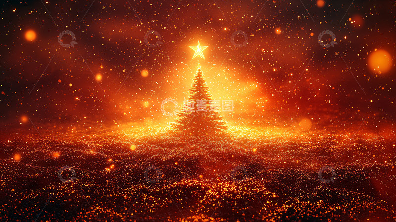 高清大图下载【趣麦麦图】燃烧的圣诞树