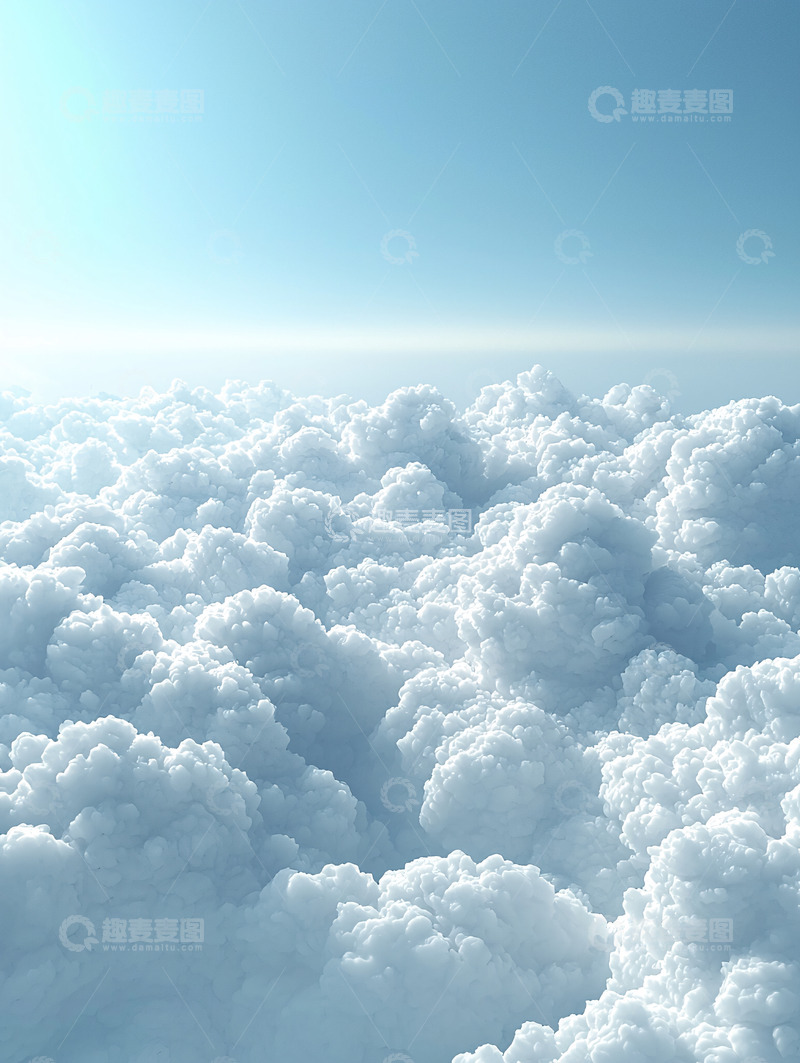 高清大图下载【趣麦麦图】棉花般蓬松的云朵
