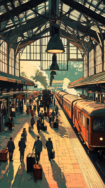 复古火车站